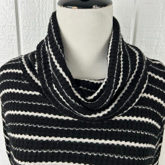 Free People Women Long Sleeve Knit Sweater Top Oversized Boho Winter Black Large - Picture 4 of 8